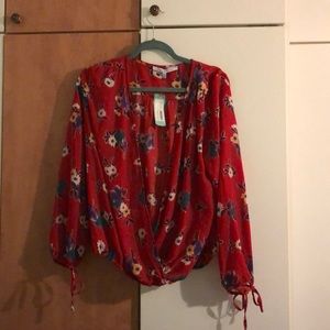 Collective Concepts wrap blouse NWT XL